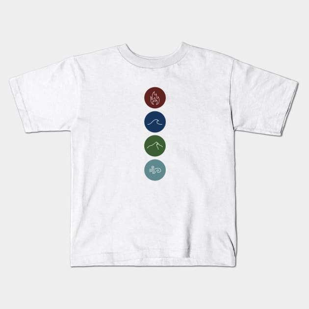 four elements symbols Kids T-Shirt by SRSigs